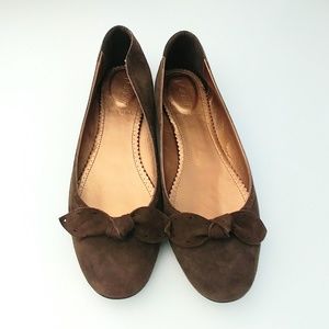 J. crew Brown Suede Flats